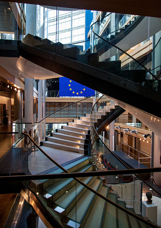 Summer season at the European Parliament in Strasbourg - Spiral staircase