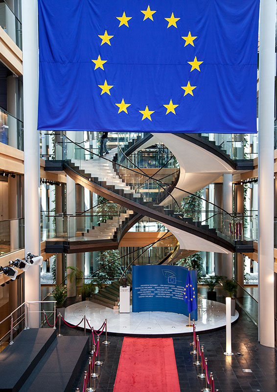 Summer season at the European Parliament in Strasbourg - Spiral staircase