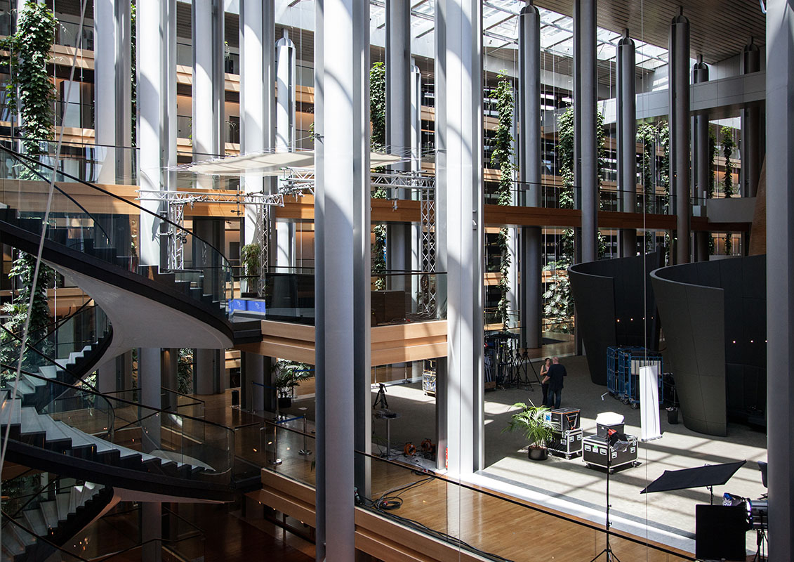 Summer season at the European Parliament in Strasbourg - Spiral staircase