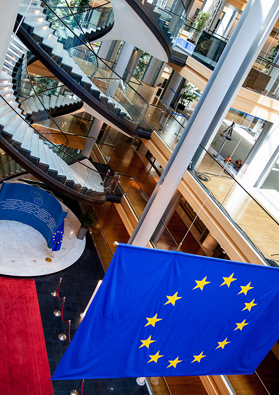 Summer season at the European Parliament in Strasbourg - Spiral staircase