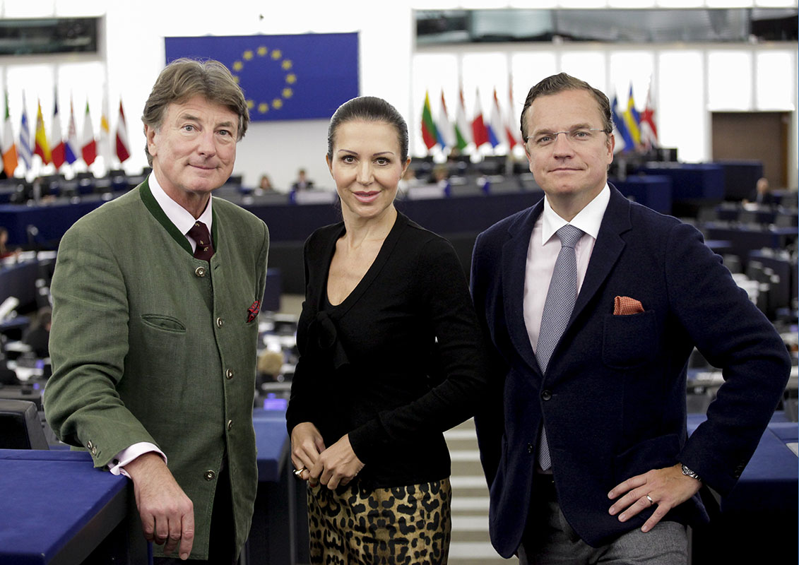 Georg MAYER and MEPs in Plenary Chamber in Strasbourg